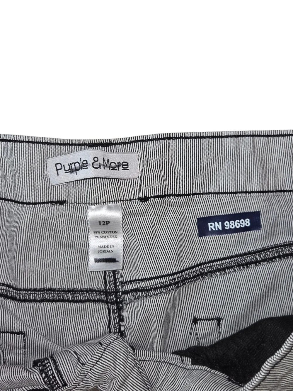 Women's Gray Striped Capris - Casual Everyday Style